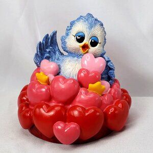 Sonshine Promises Blue Bird Figurine #2186 "I Love You With All My Hearts" 1998